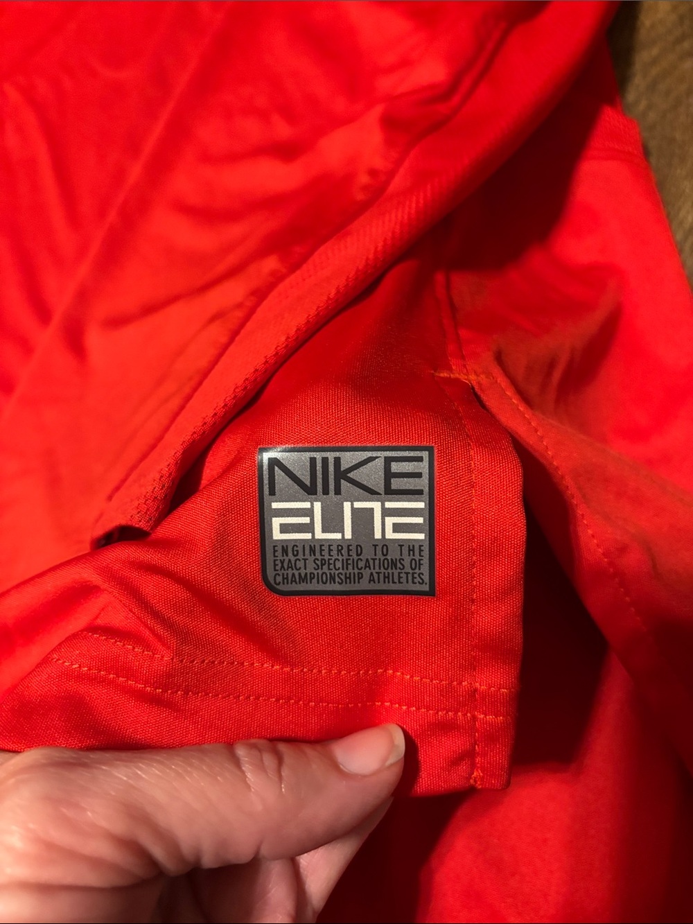 Nike Men’s Red dri-fit basketball pullover hoodie with Black Swoosh